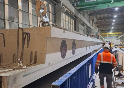 Poutre précontrainte de 18 m pour bâtiment d’exposition en suisse